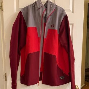 Under Armour Men's Red and Gray Windbreaker